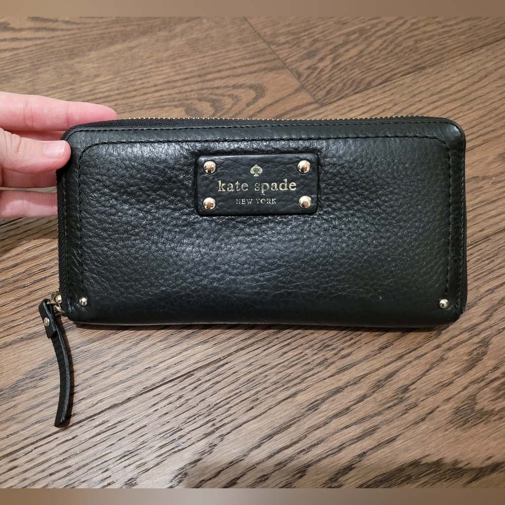 Kate Spade black soft leather wallet